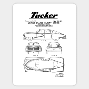 Tucker Automobile Patent Black Sticker